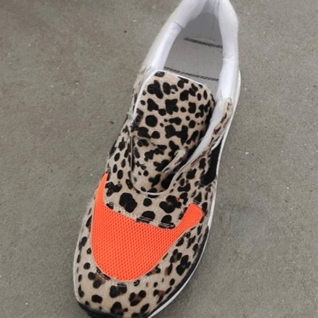 Female Leopard Print Color Matching Casual Sneaker Shoe - enhanced image 4
