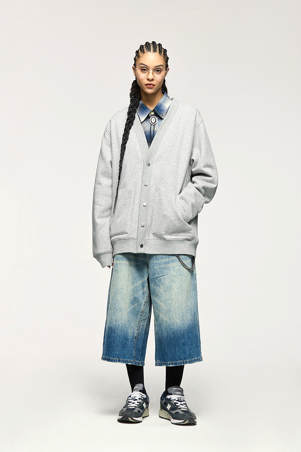 Flame Single-layer Fleece-lined Cardigan Coat Loose-fitting Casual Pullover - enhanced image 4