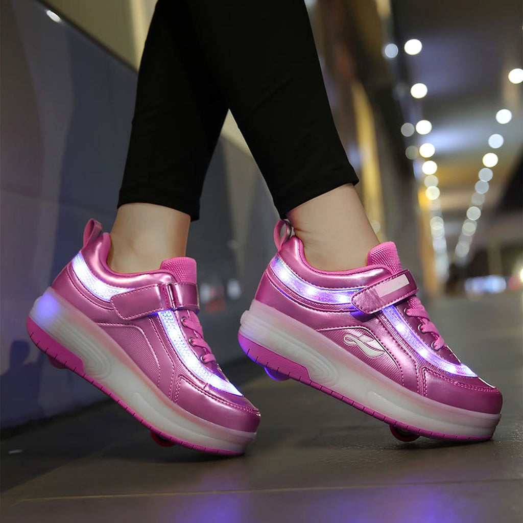 Glowing Skate Roller Sneakers - enhanced image 4