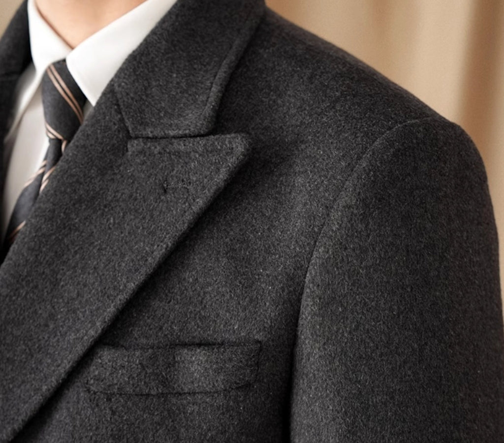 HauteWool™ – Double-Breasted Wool Coat (25% Wool Blend) - enhanced image 4