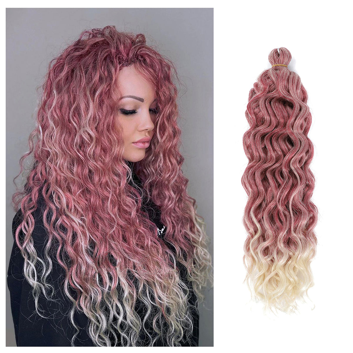 LuxeWaves Hawaii Ocean Wave Crochet Hair - enhanced image 4