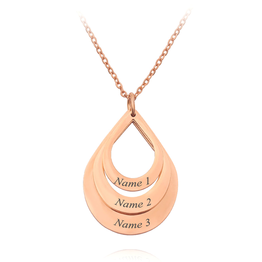 HF™ – Teardrop Engraving Necklace | Personalized Trio - enhanced image 4