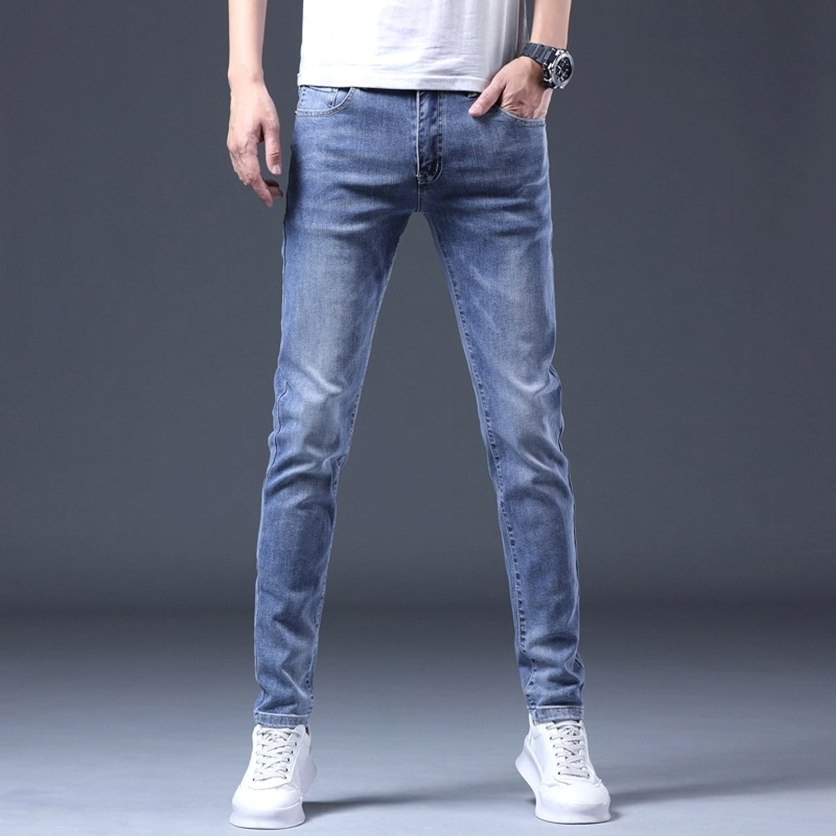 High End Blue Jeans Men Summer - enhanced image 4