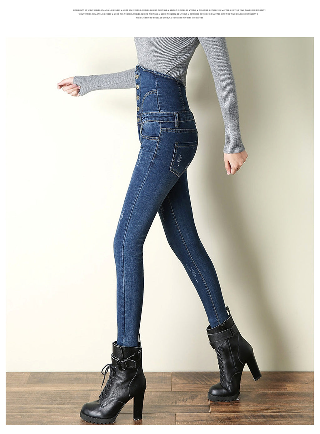 High waist jeans - enhanced image 4