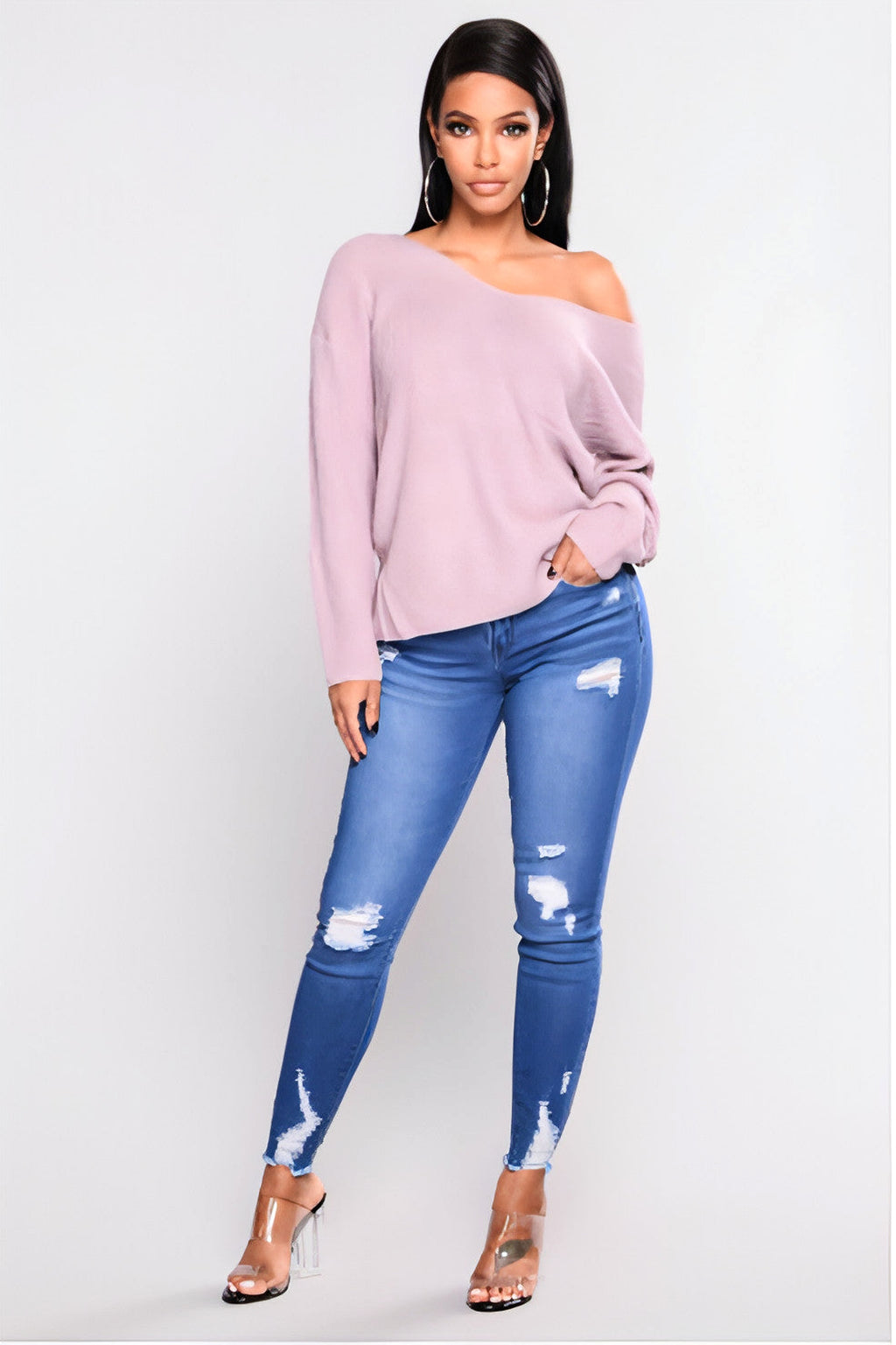 High waist stretch slim pencil feet pants - enhanced image 4