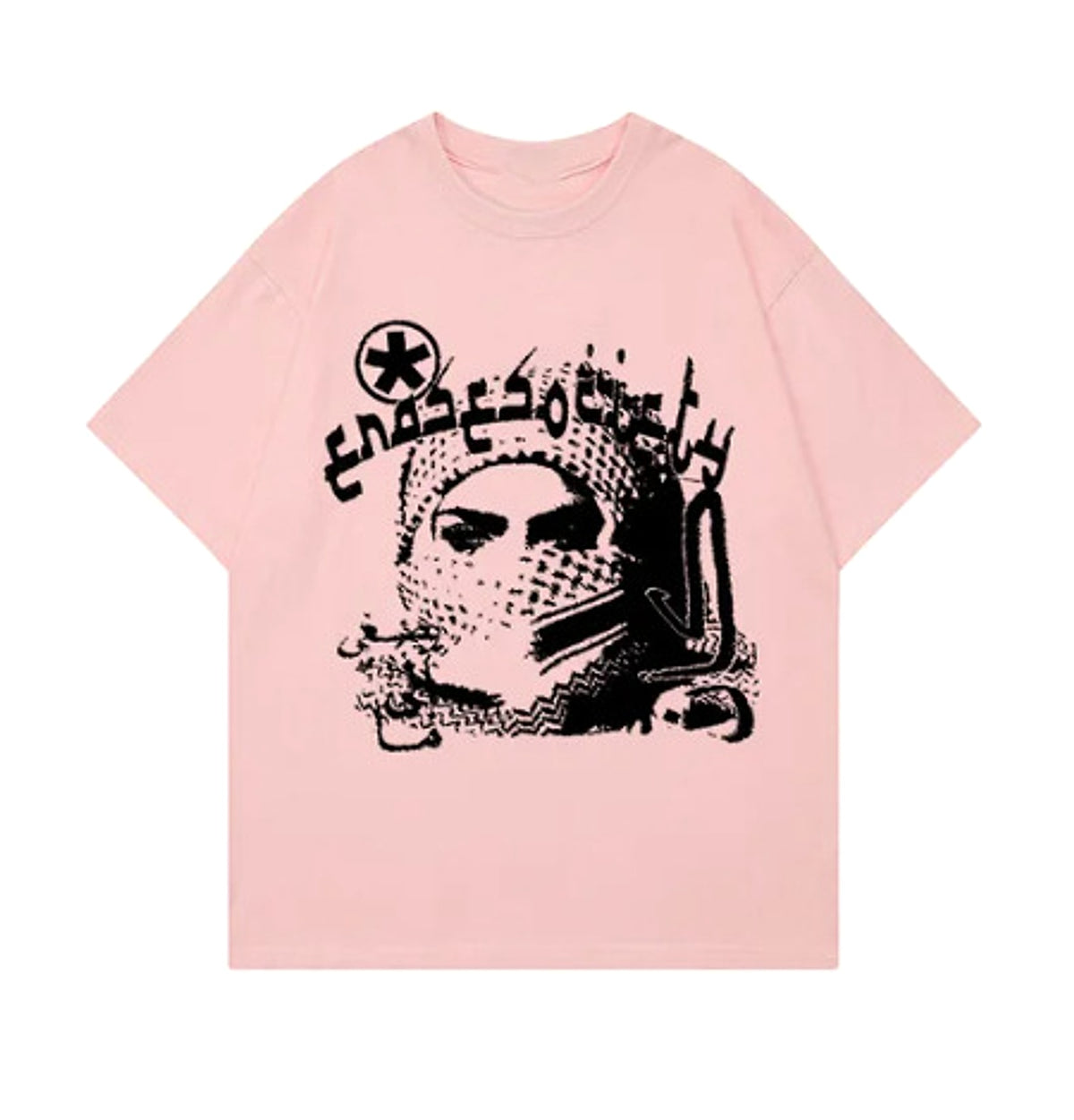 Hip Hop Loose Gothic Junk Pattern Printed T-shirt Men - enhanced image 4
