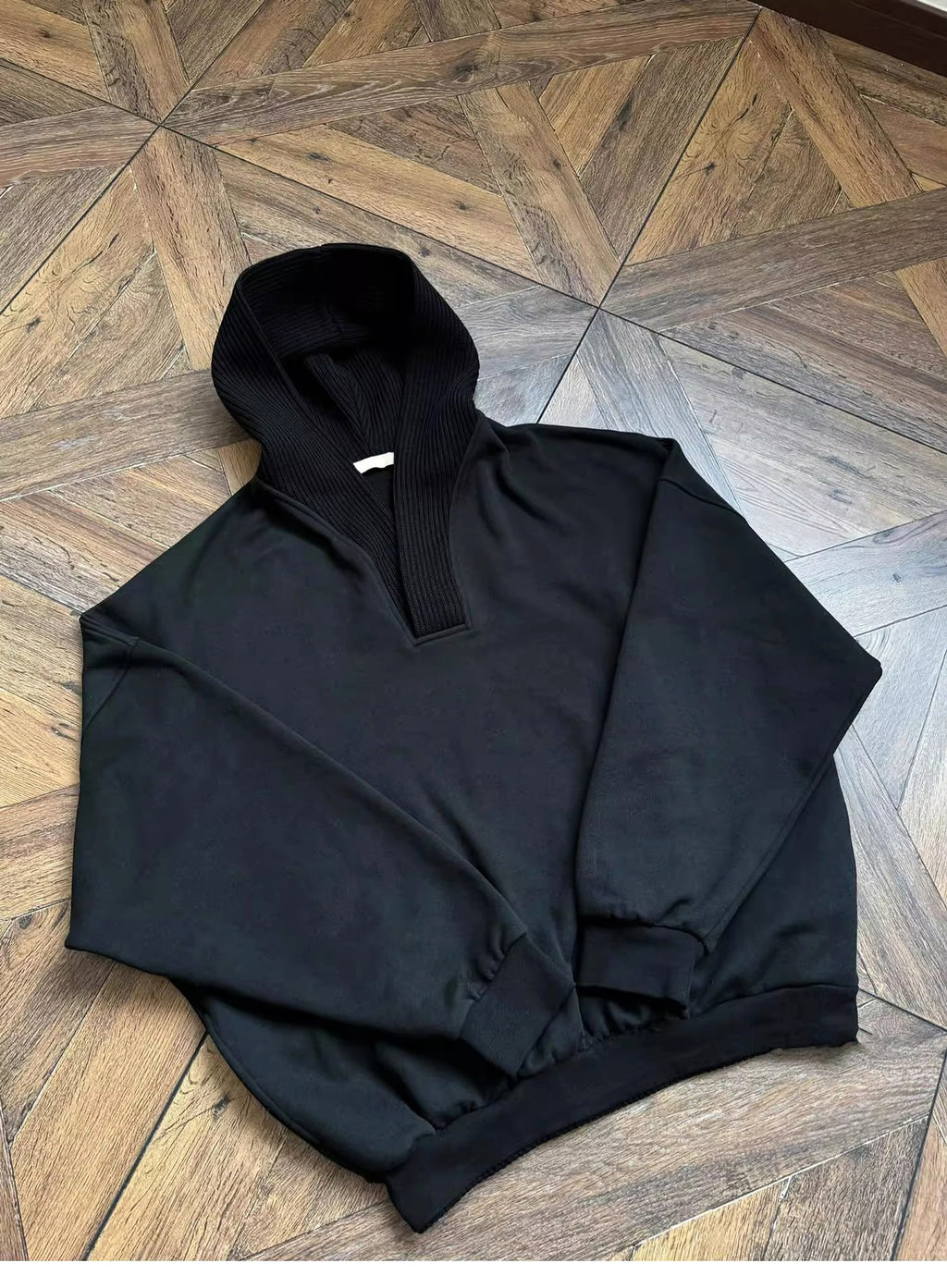 Hooded Sweater Men's Patchwork Coat - enhanced image 4