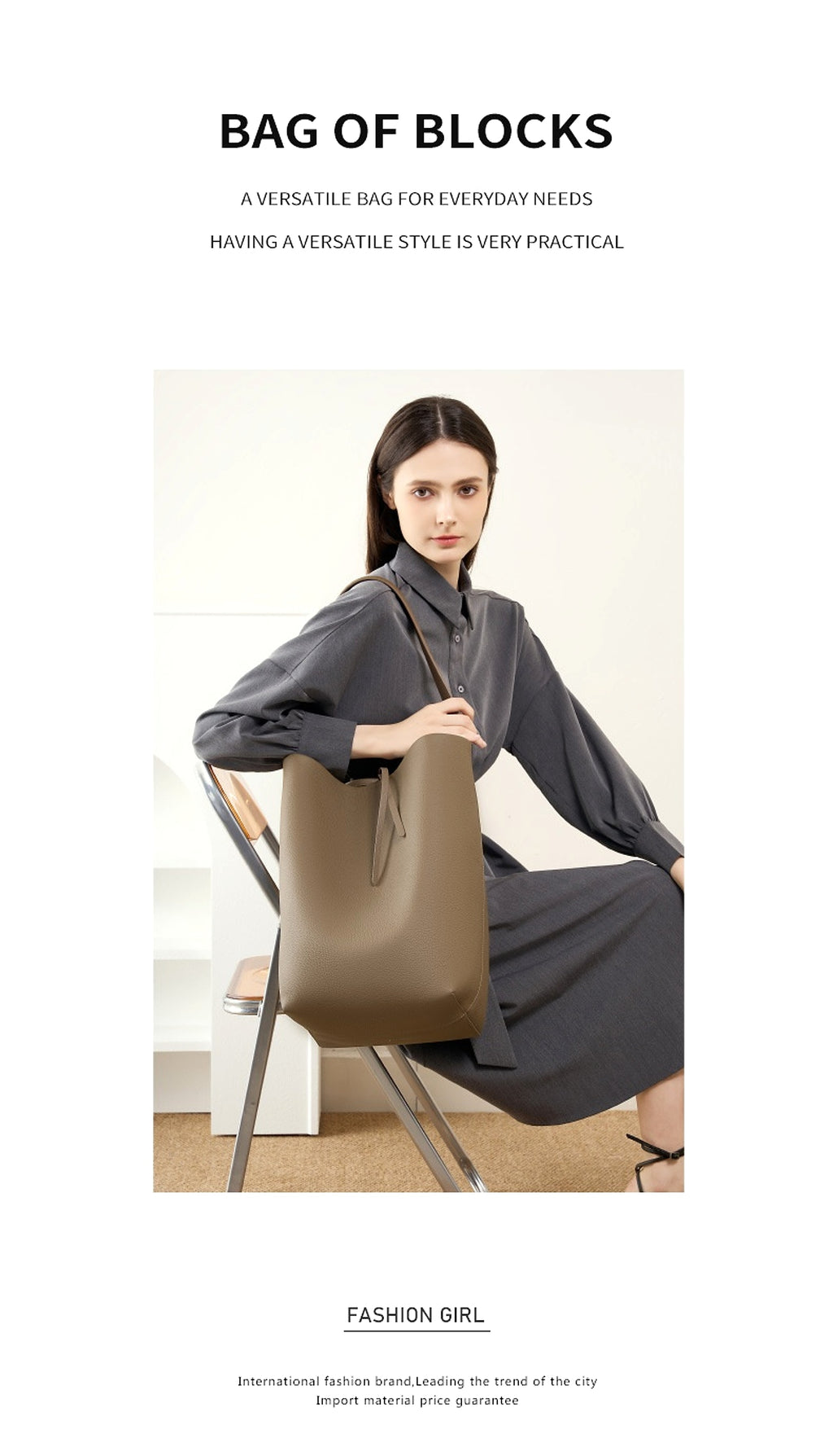 Ideluxe™ – Minimalist Large Capacity Leather Bucket Bag - enhanced image 4