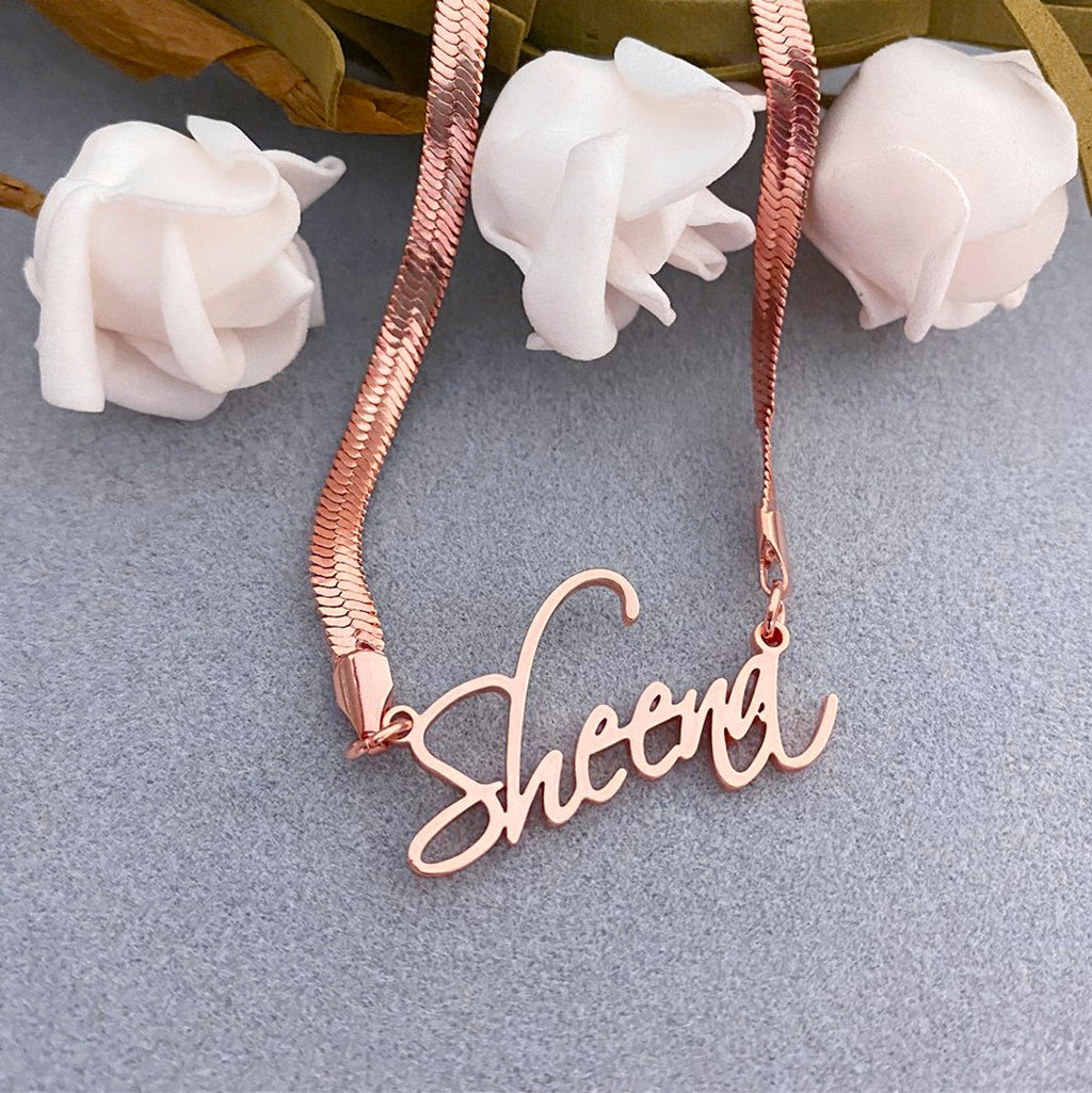 Ins Wind Blade Chain  Necklace Custom Name - enhanced image 4