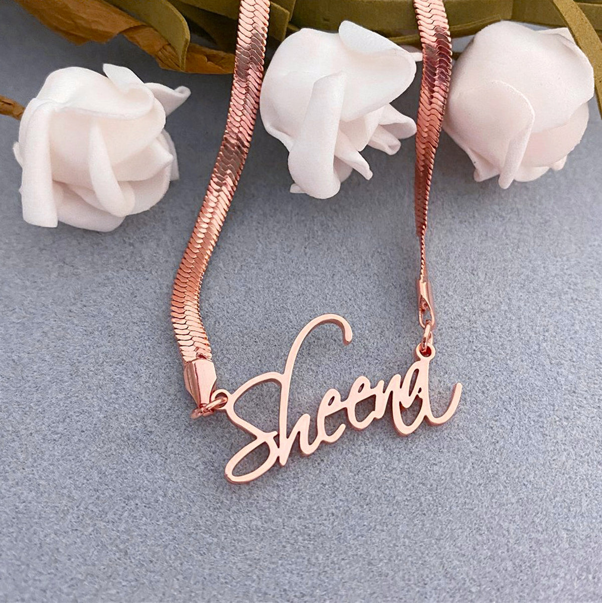 Ins Wind Blade Chain  Necklace Custom Name - enhanced image 4