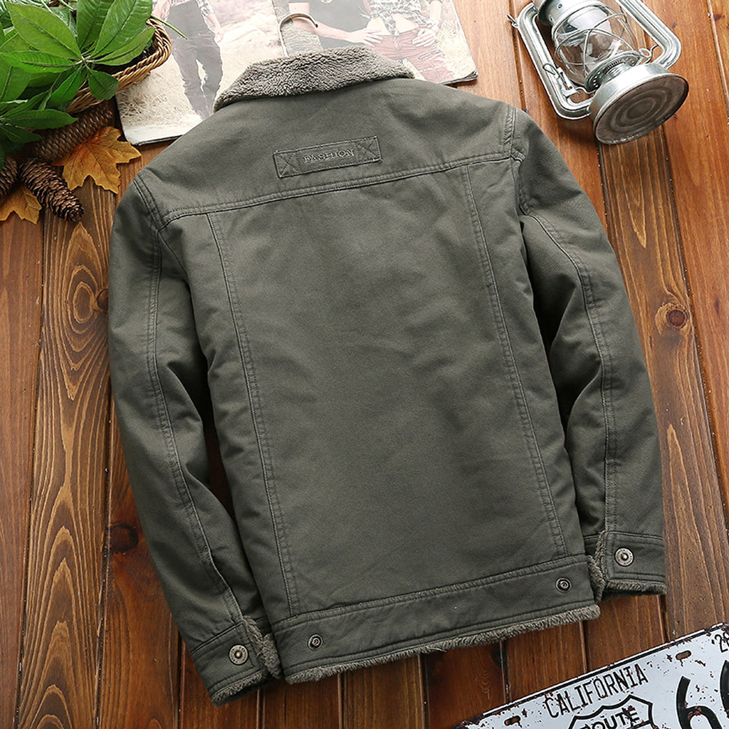 A.1 Jacket Plus Velvet Padded Winter Lapel Men - enhanced image 4