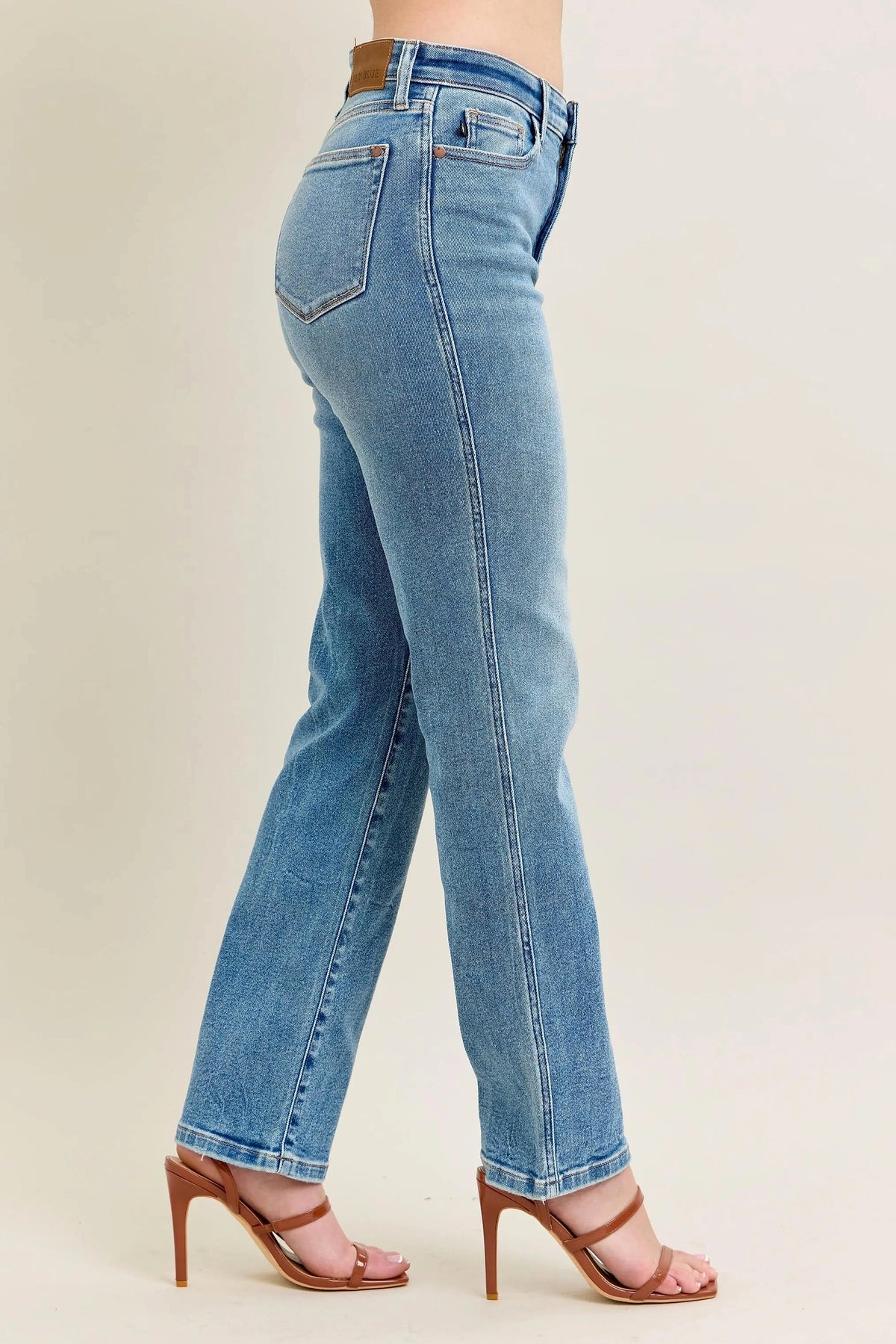 Judy Blue Full Size Hw Vintage Straight Jeans Plus Size - enhanced image 4