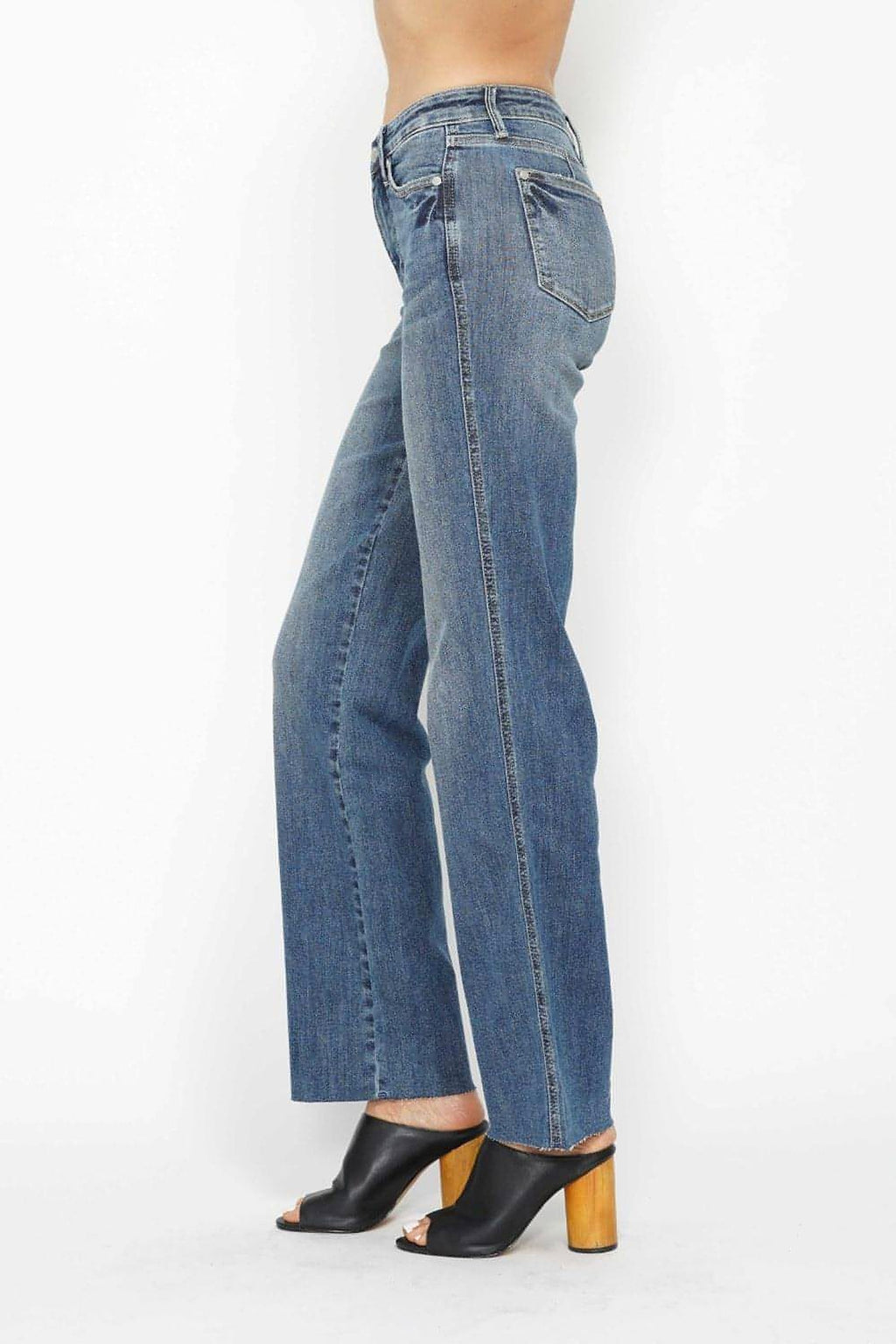 Judy Blue Full Size Tummy Control Straight Jeans - enhanced image 4