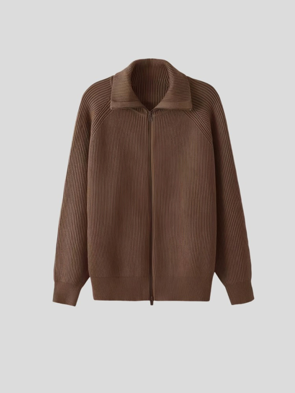 Knitted Zipper Coat Thickened Warm - enhanced image 4