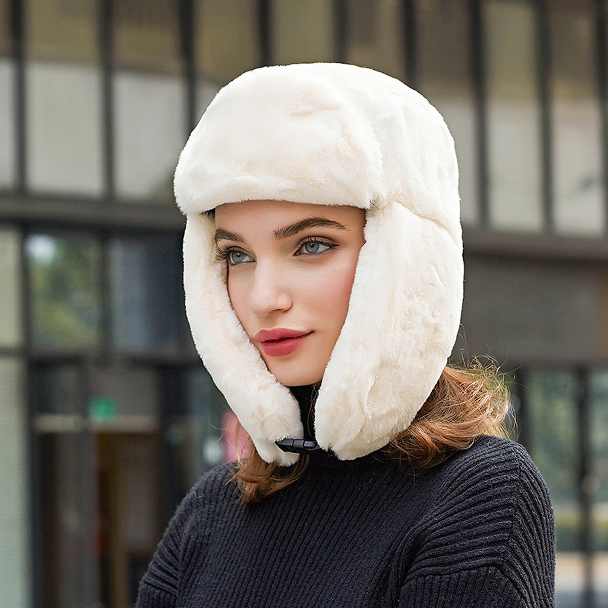 Ladies Plus Fleece Warm Ear Protection Cap - enhanced image 4