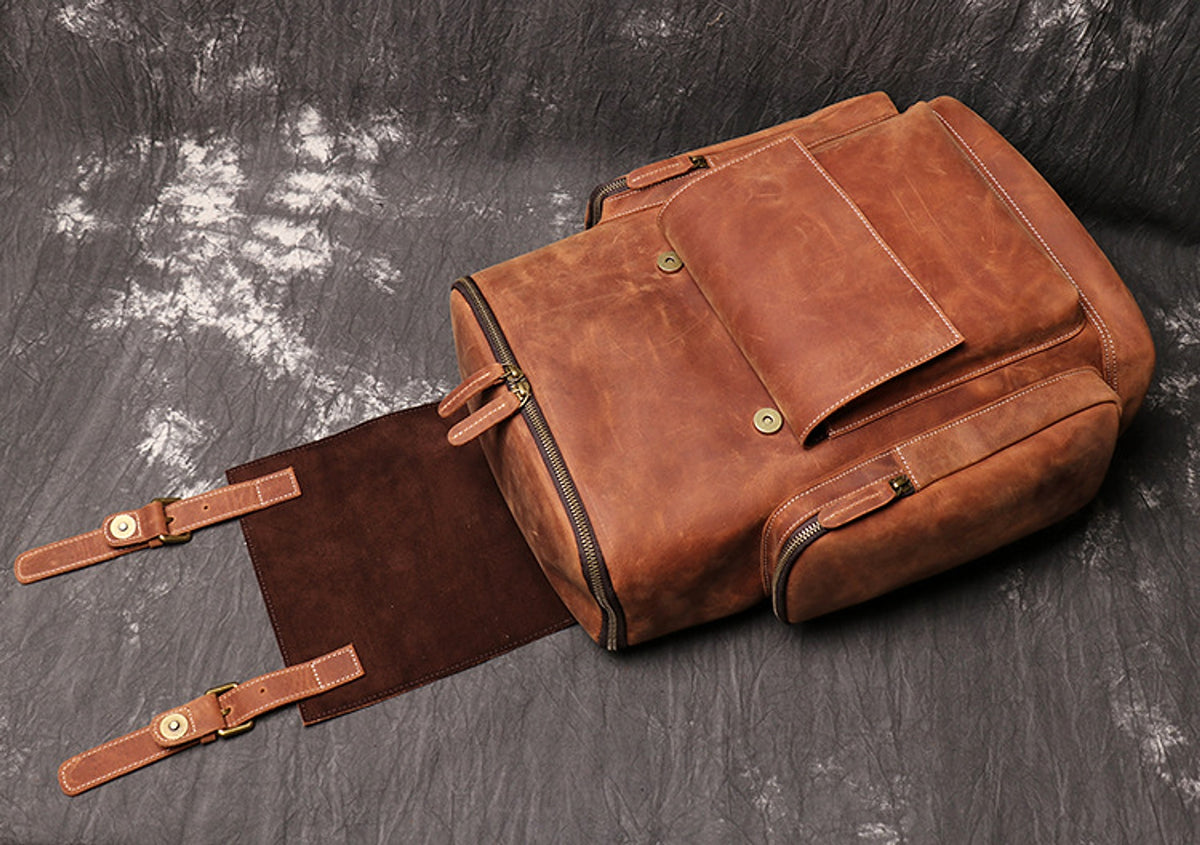 ALLFASHION™ – HeritageLeather Laptop Backpack - enhanced image 4