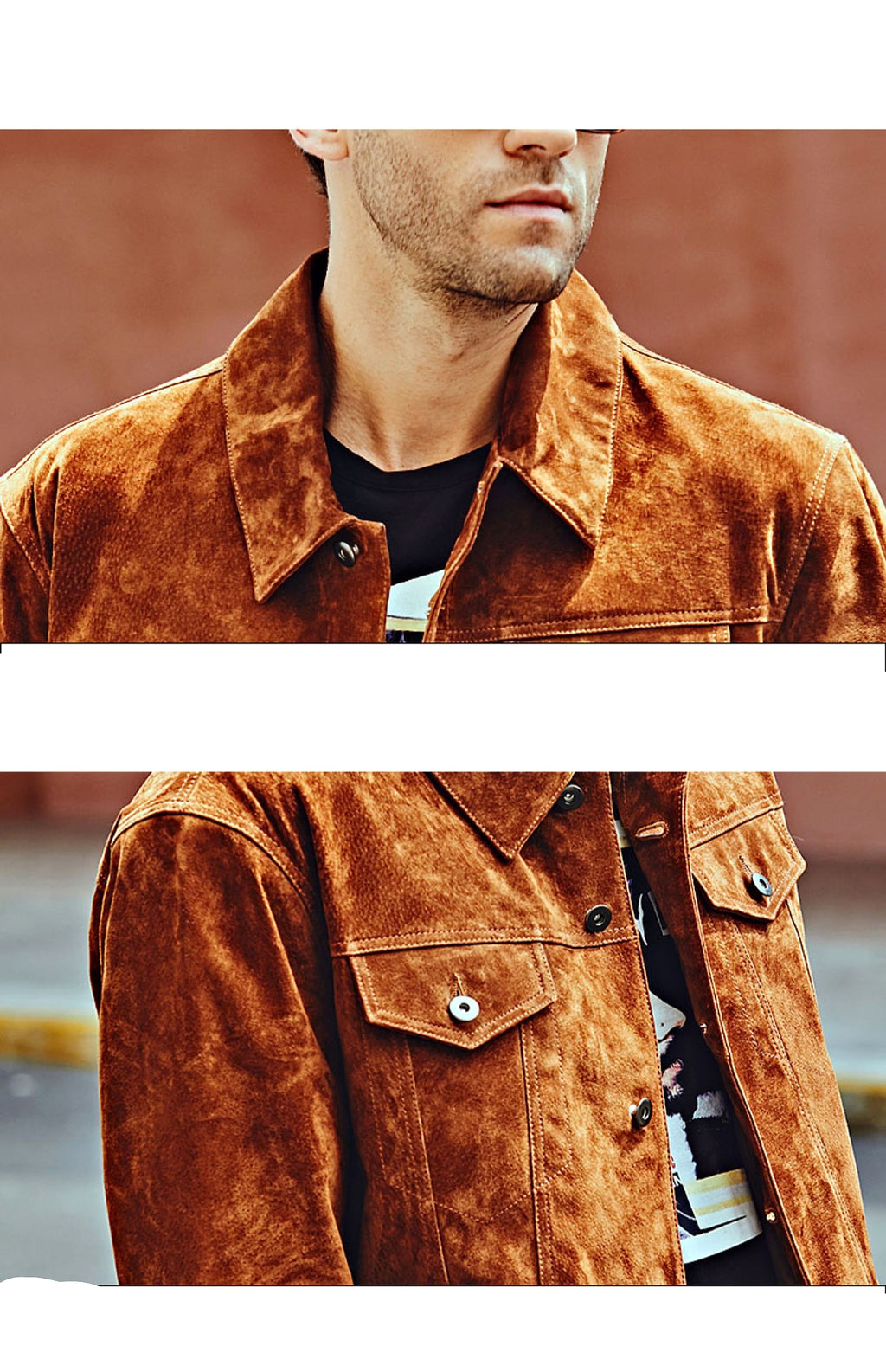 Leather Biker Jacket For Men American - enhanced image 4
