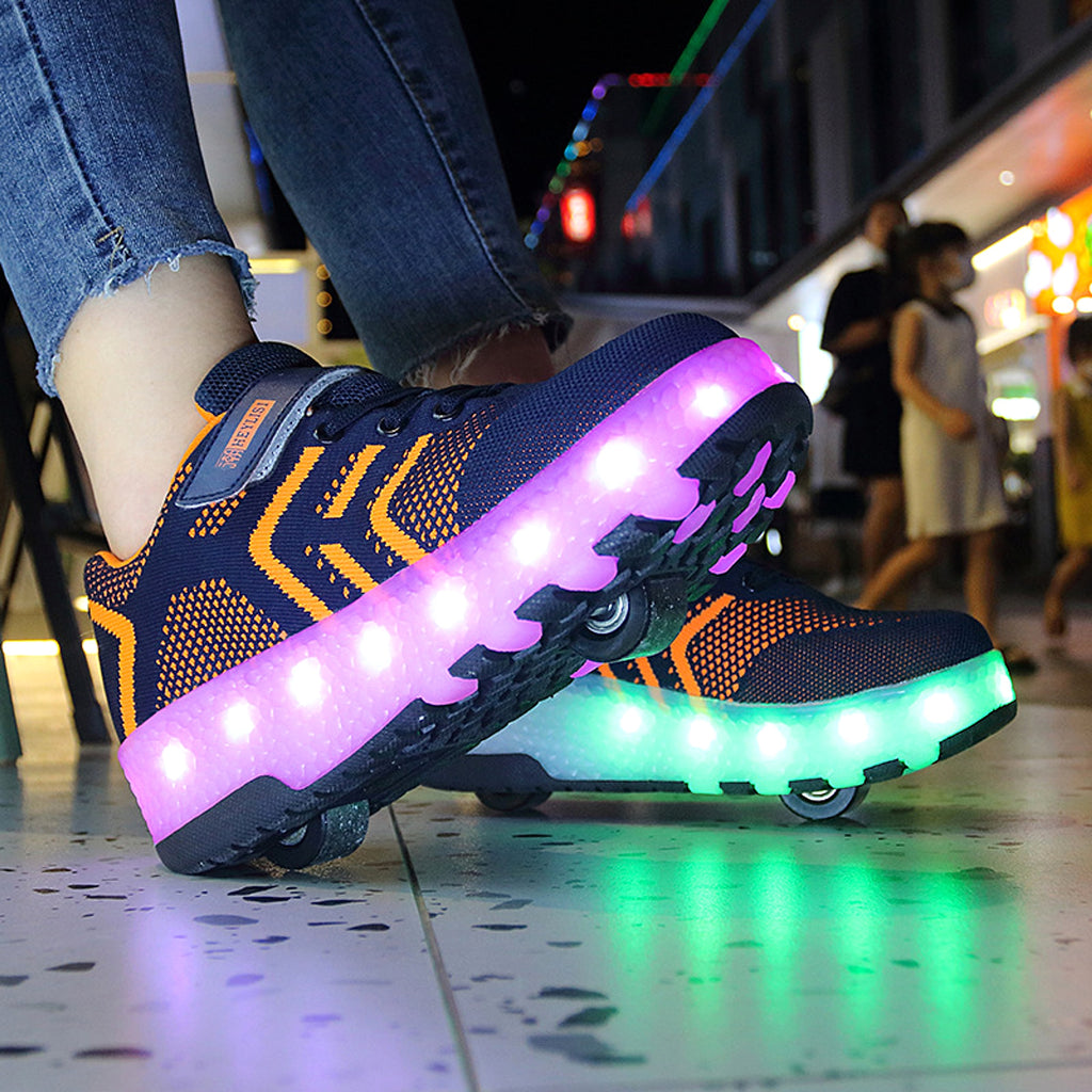 LED Light-emitting Rechargeable Roller Skates For Boys And Girls - enhanced image 4