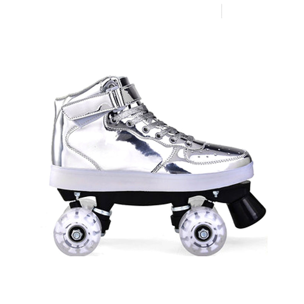 led rechargeable double row roller skates - enhanced image 4