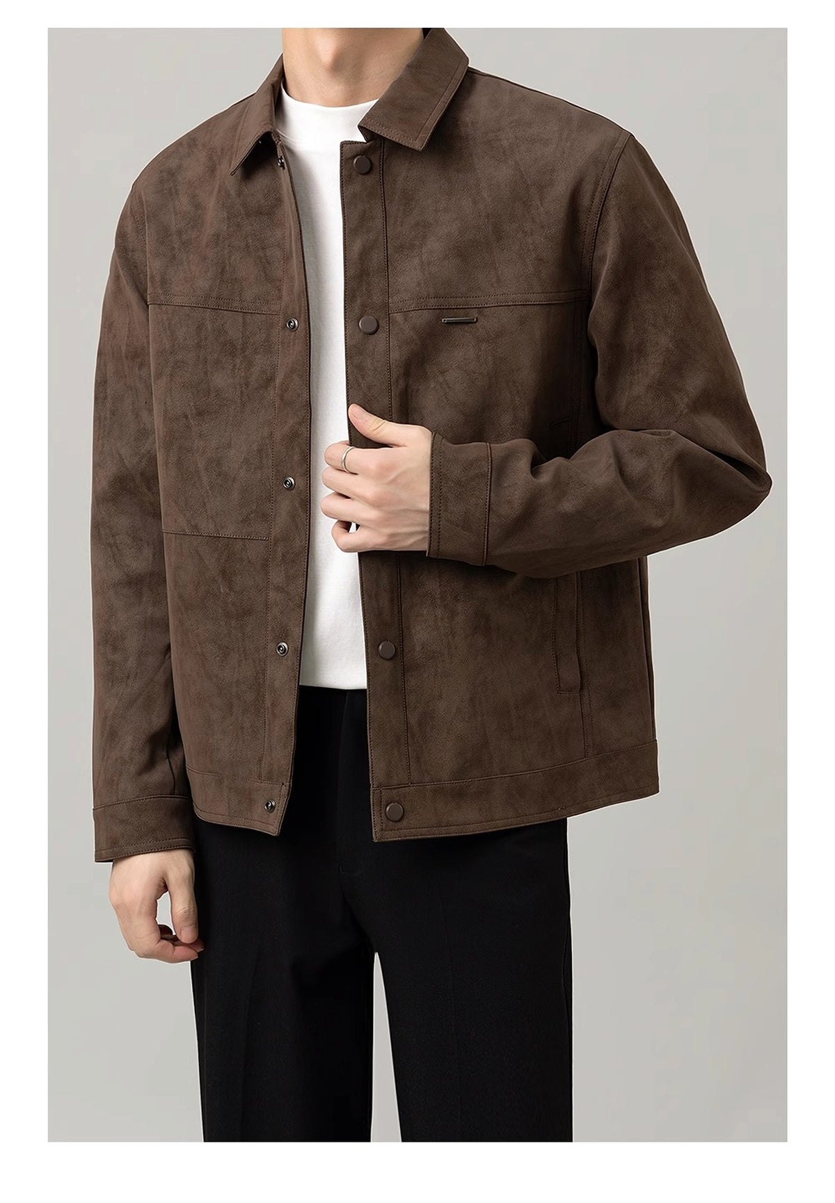 Lightly Mature Short Jacket For Men - enhanced image 4