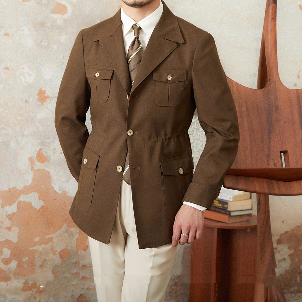 LinoClassico™ – Italian Retro Linen-Blend Jacket - enhanced image 4