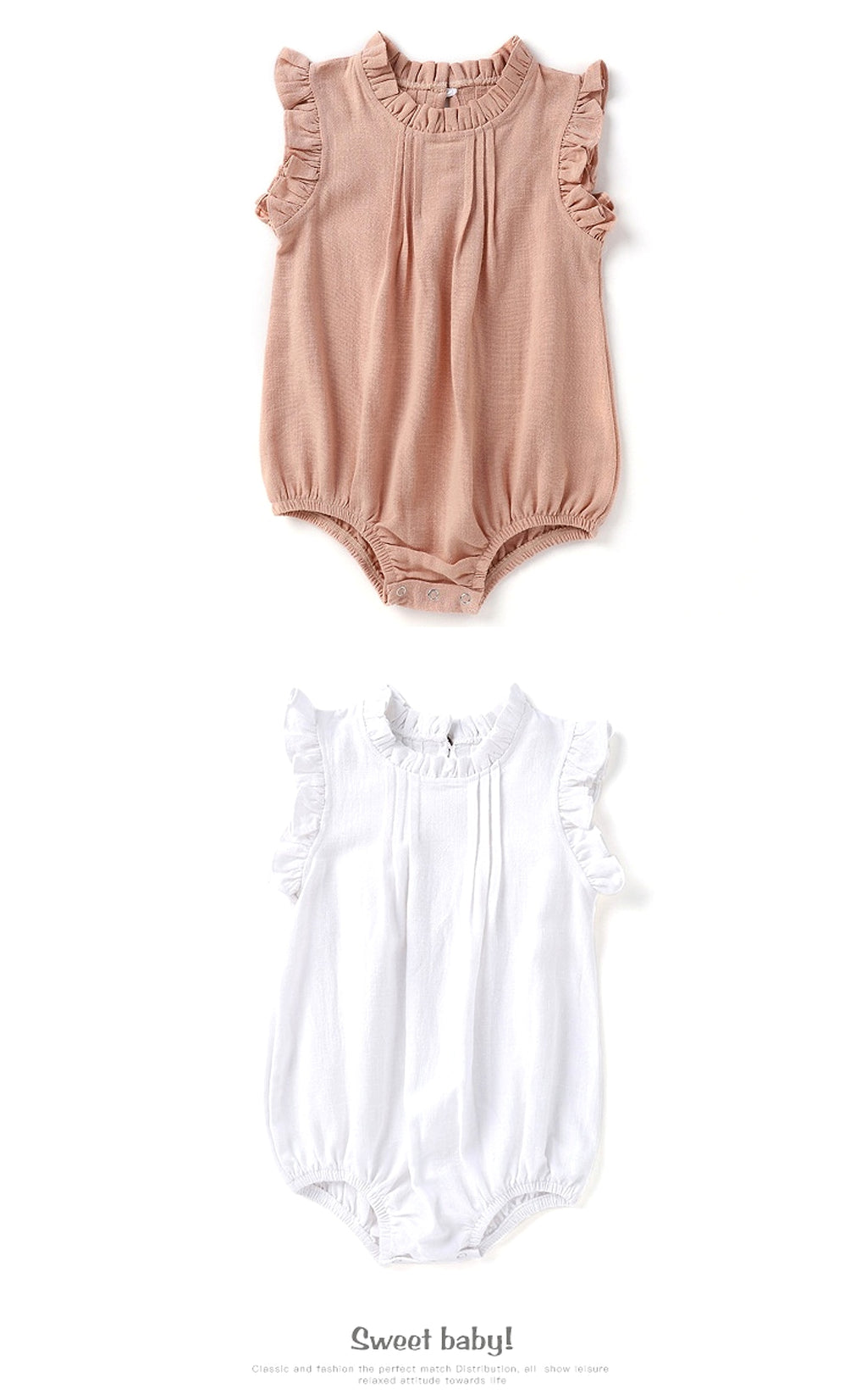 LinoNest™ – Linen Baby Romper with Soft Straps - enhanced image 4