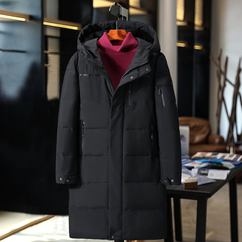 Long padded down jacket for men - enhanced image 4