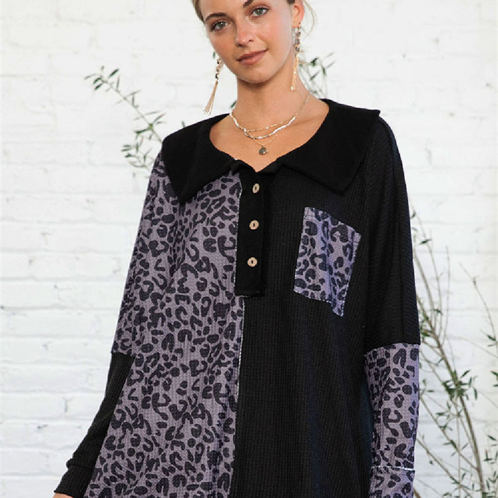 Loose Contrast Color V-neck Sweater Women - enhanced image 4