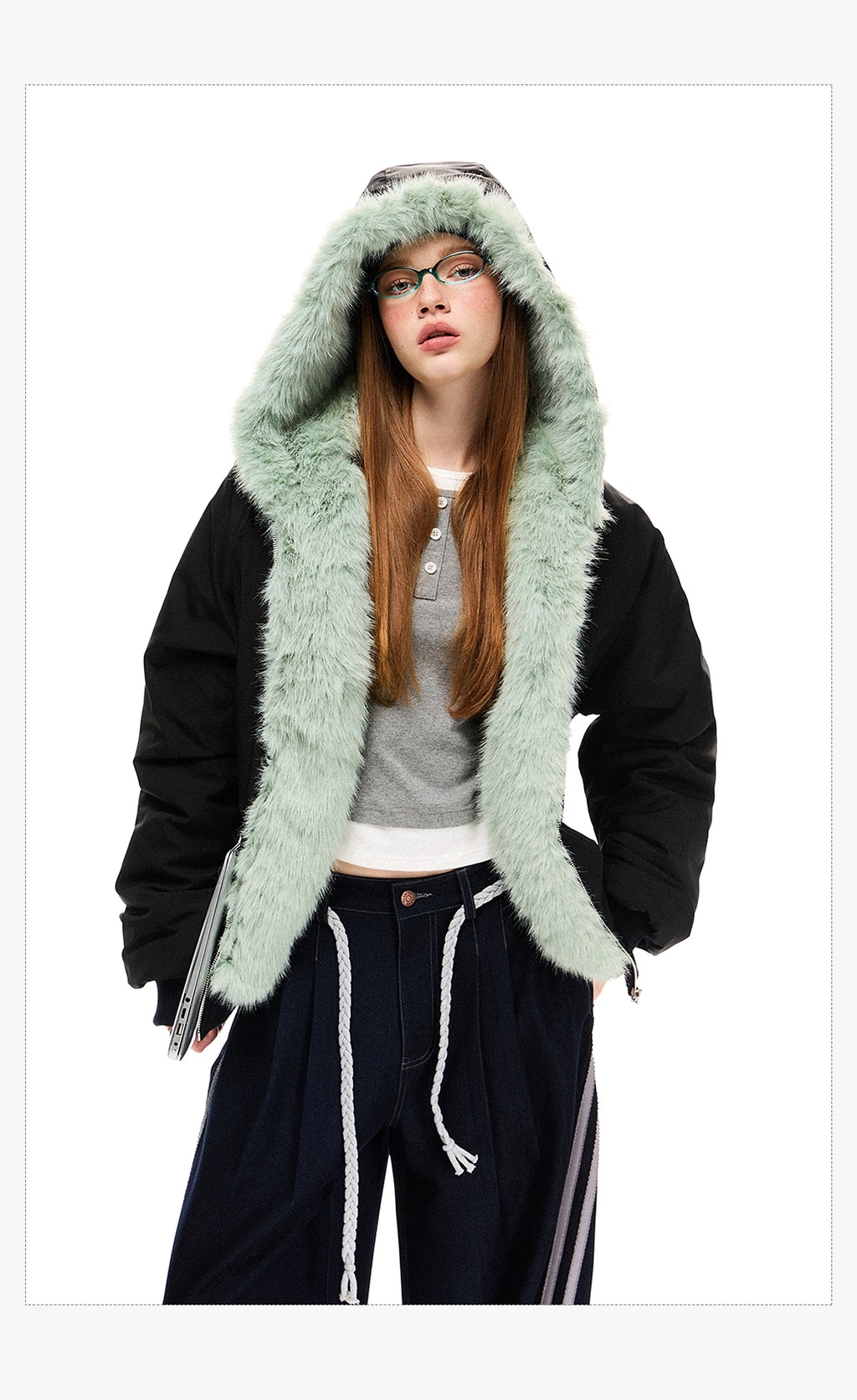 Loose Fleece-lined Warm Parka Cotton Jacket Top Coat For Women - enhanced image 4