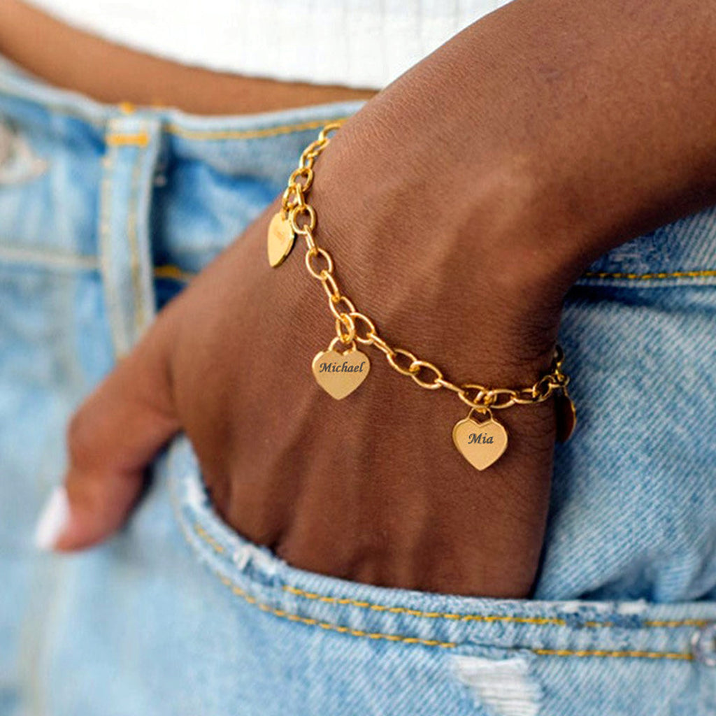 Love Engraved Bracelet Stainless Steel DIY - enhanced image 4