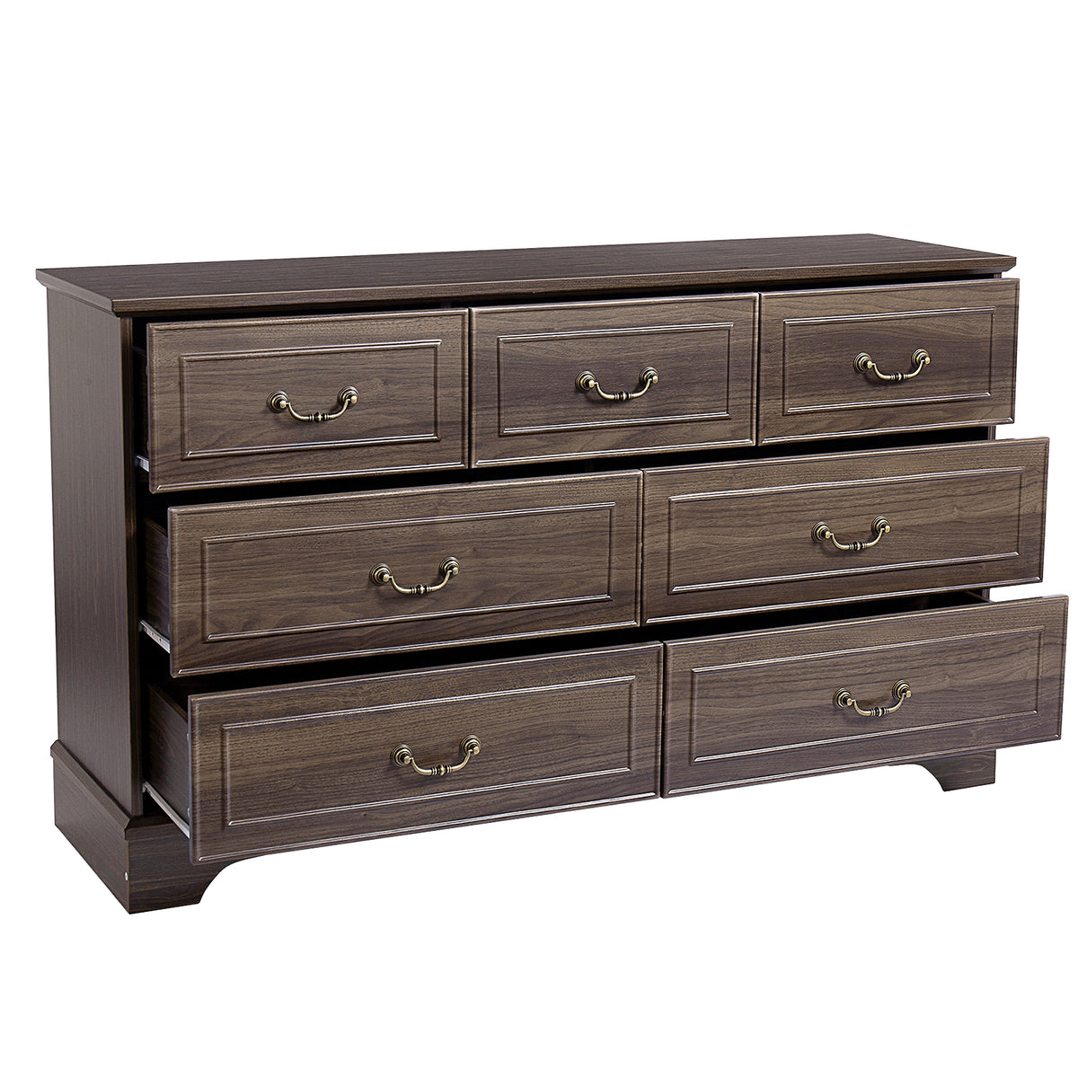 Lunelux™ – 7-Drawer Chest of Drawers (P2 MDF, Walnut Finish) - enhanced image 4