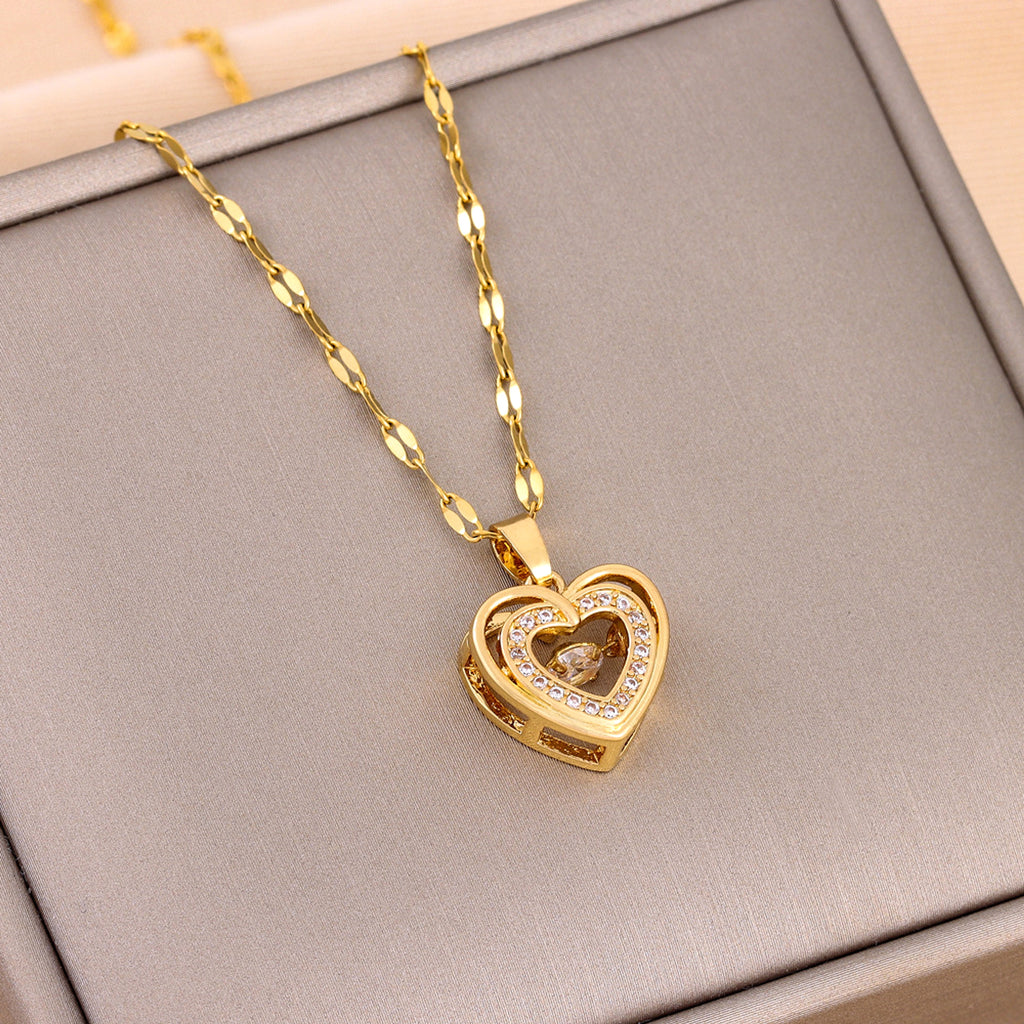 LuxeJewels™ – Double Layer Love Necklace (Titanium Steel) - enhanced image 4
