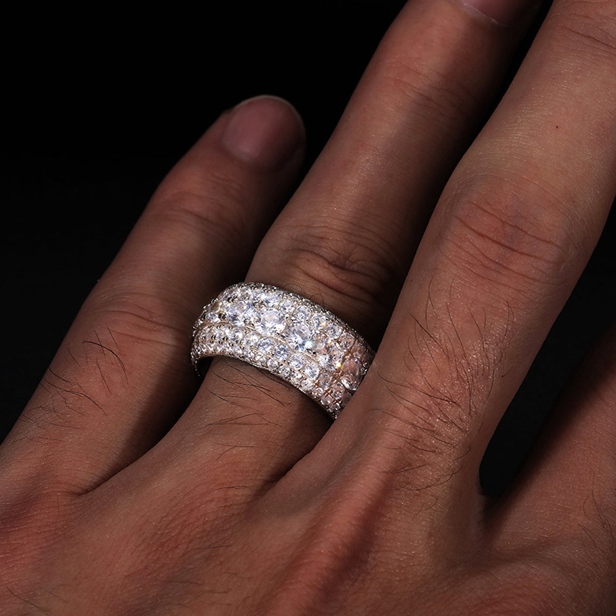 LuxeJewels™ - S925 Sterling Silver Mosonite Ring - enhanced image 4