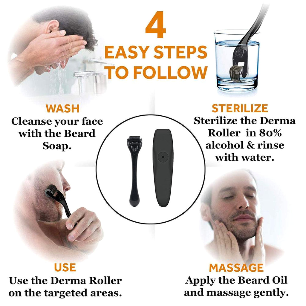 MF-G&NG™ – Beard Growth Kit with Roller & Activating Serum - enhanced image 4