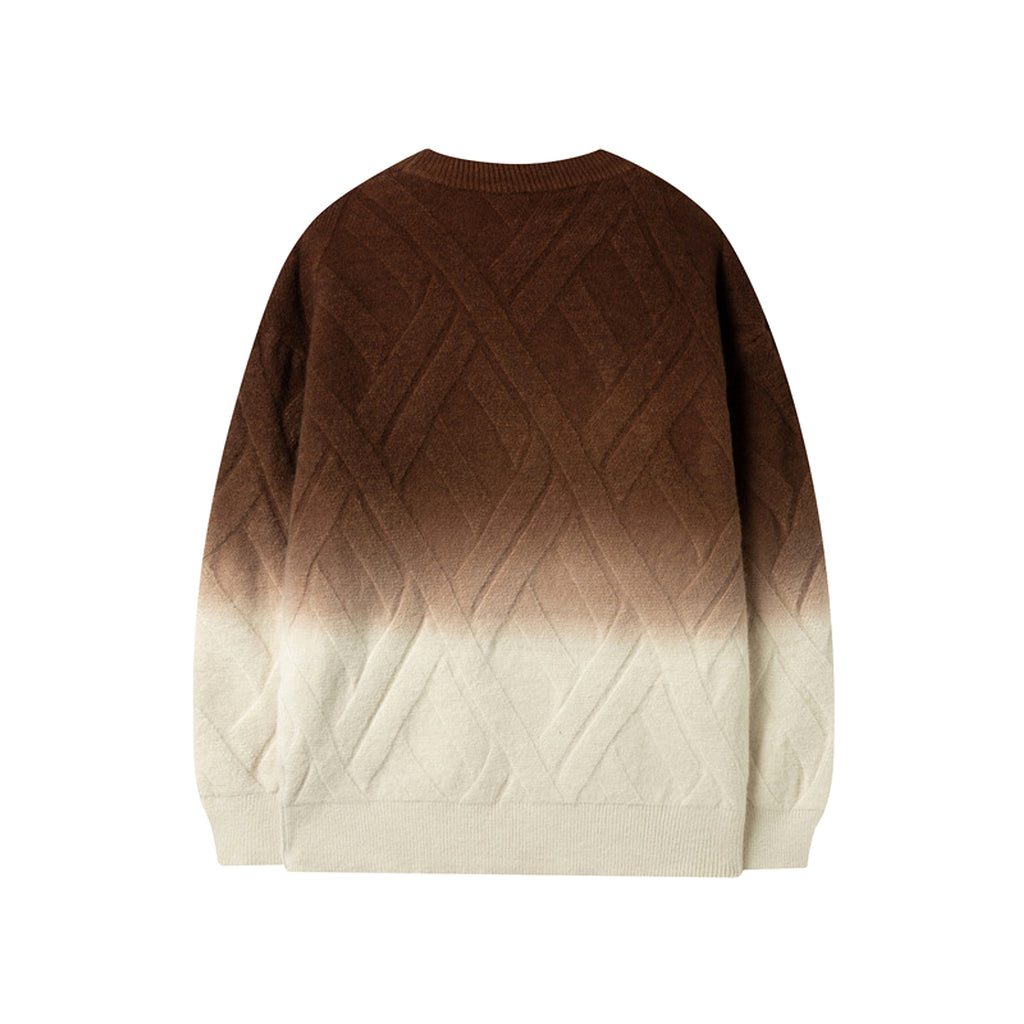 Men's Casual Retro Crew Neck Rhombus Tie-dyed Sweater - enhanced image 4