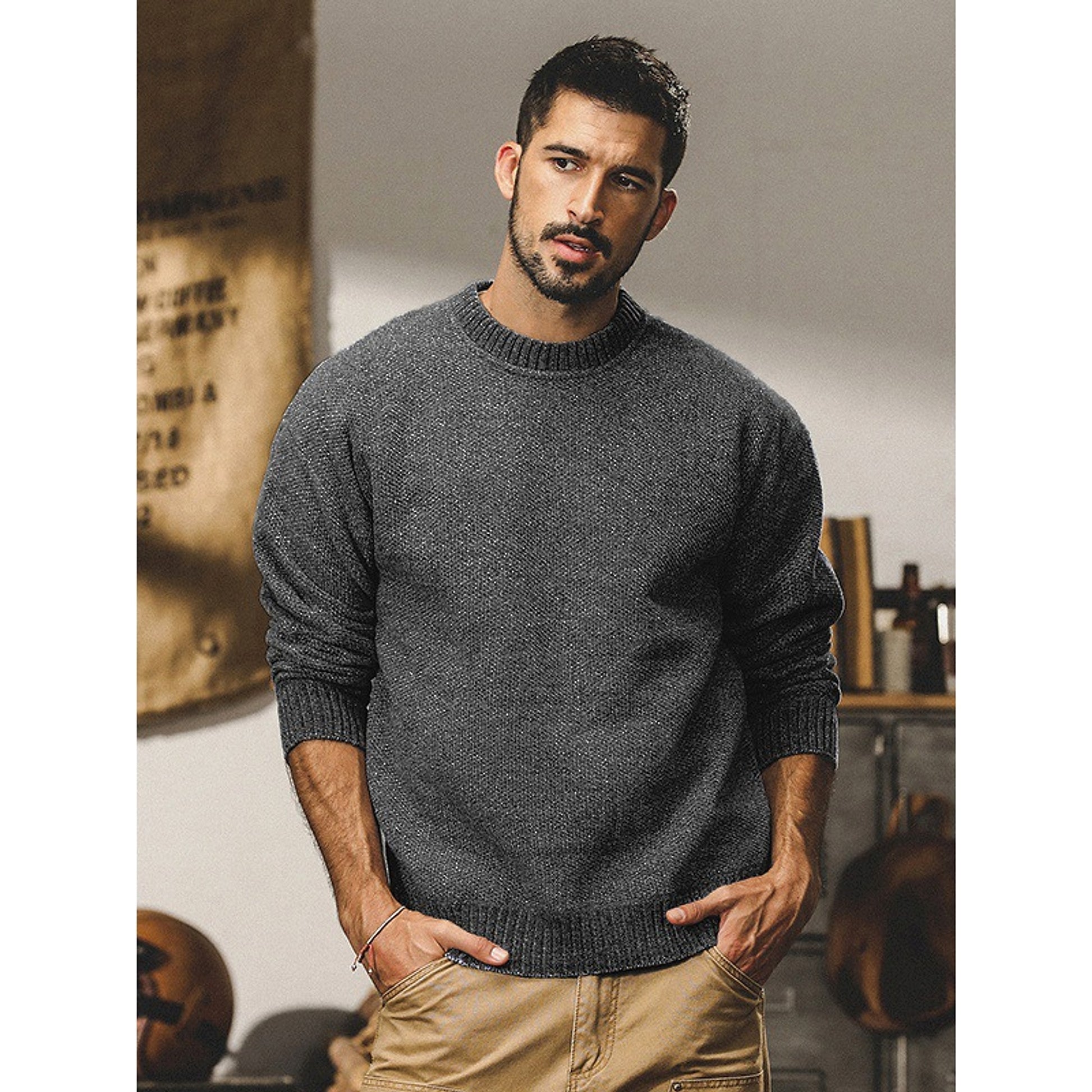 A.1 Men's Inner Wear Base Knitwear Sweater - enhanced image 4