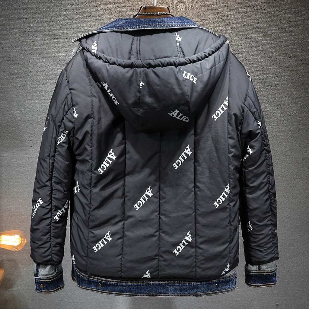 Men's Loose Hooded Thickened Fleece Jacket - enhanced image 4