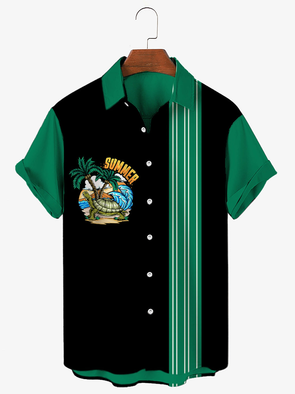 Men's Miami Vice Hawaiian DressShirt - enhanced image 4