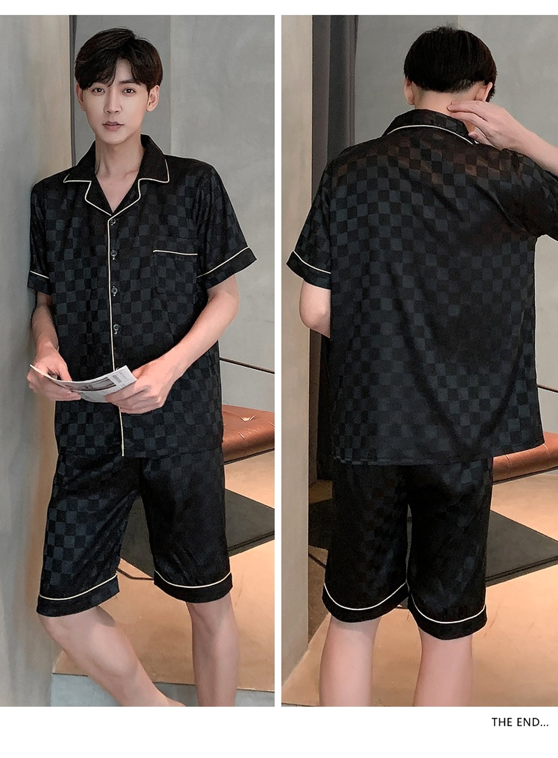Men's Pajamas Summer Homewear Suit - enhanced image 4
