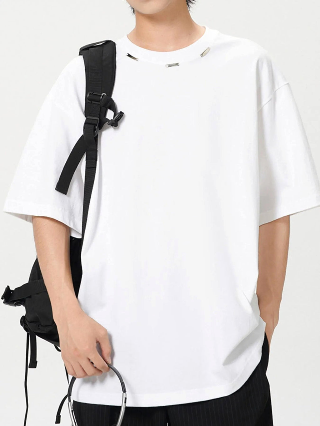 Men's Plus Size Oversized Crew Neck Short Sleeve T-Shirt - enhanced image 4