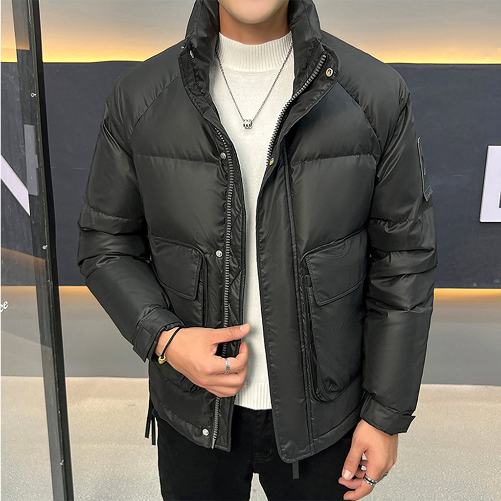 Men's Stand-up Collar Down Jacket Coat - enhanced image 4