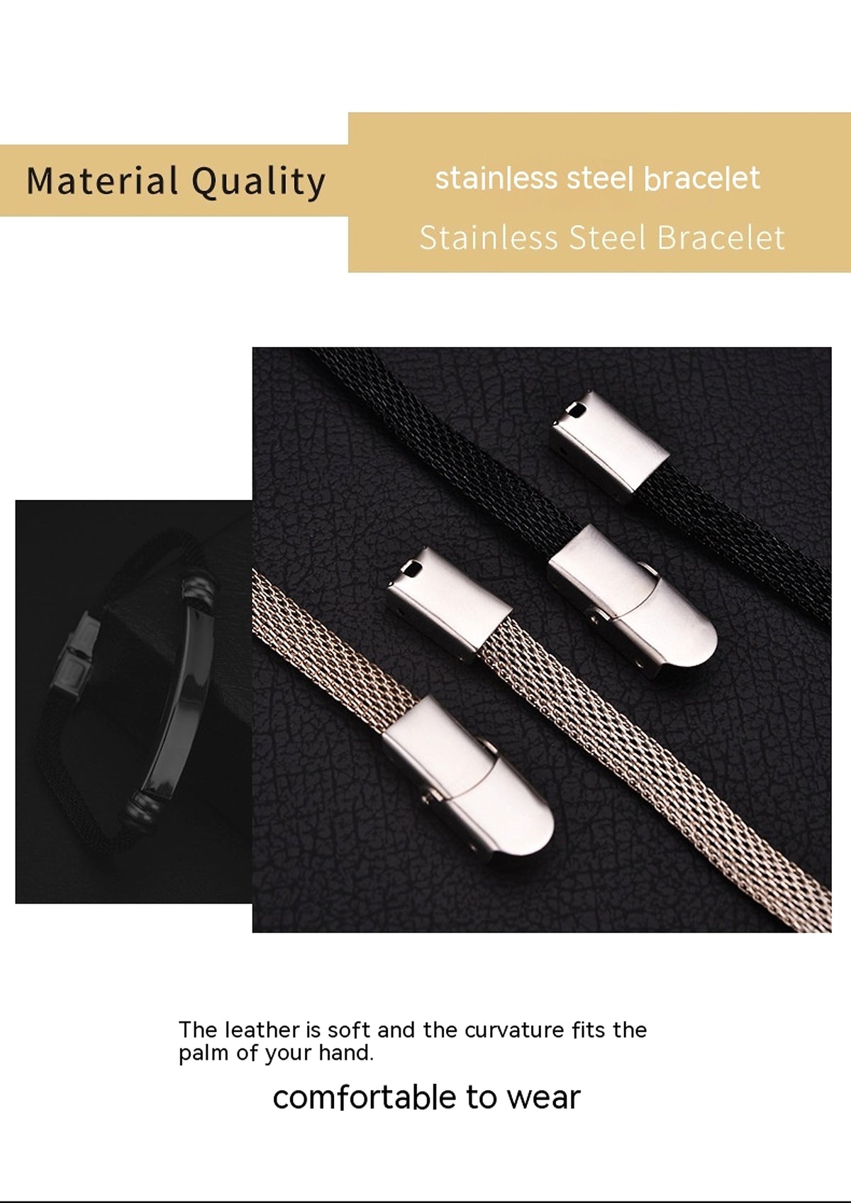 Men's Vintage Stainless Steel Bracelet - enhanced image 4