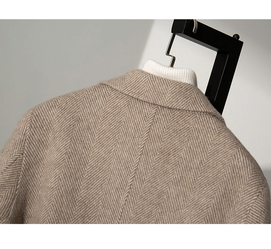 MetroElite™ Men's Wool Coat – Premium Herringbone Winter Edition - enhanced image 4