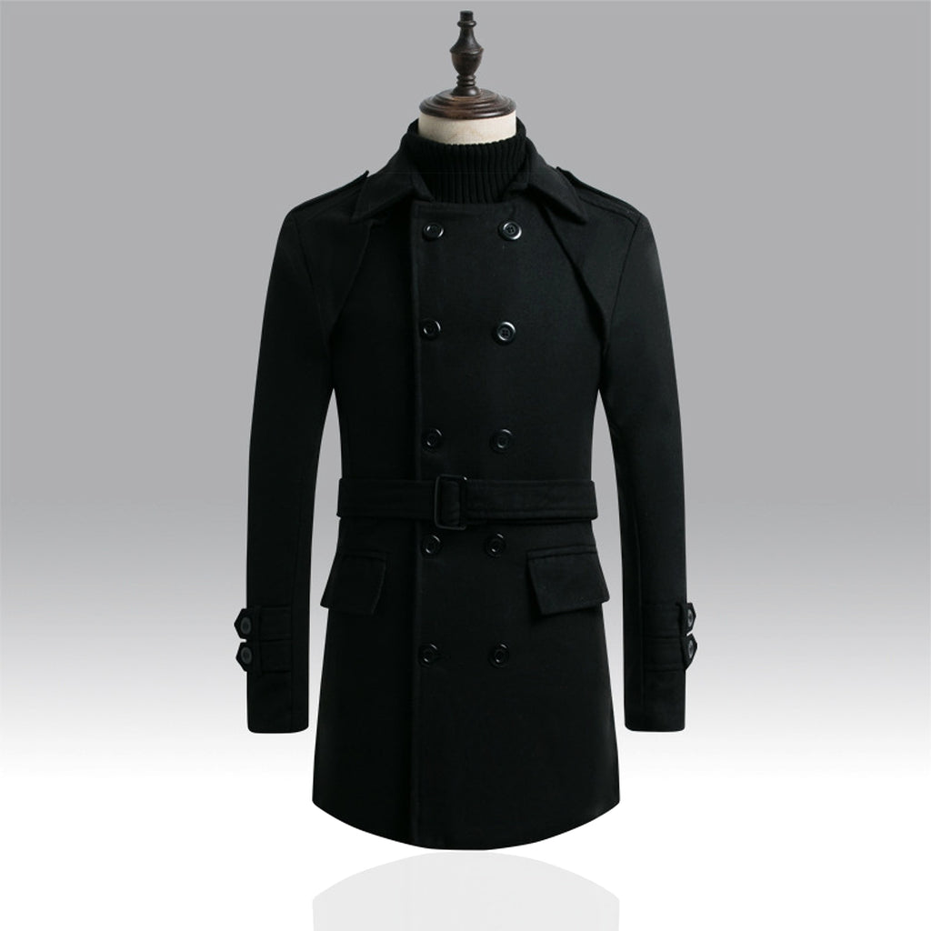 MetroTailor™ Men's Wool Coat – Refined Elegance & Comfor - enhanced image 4