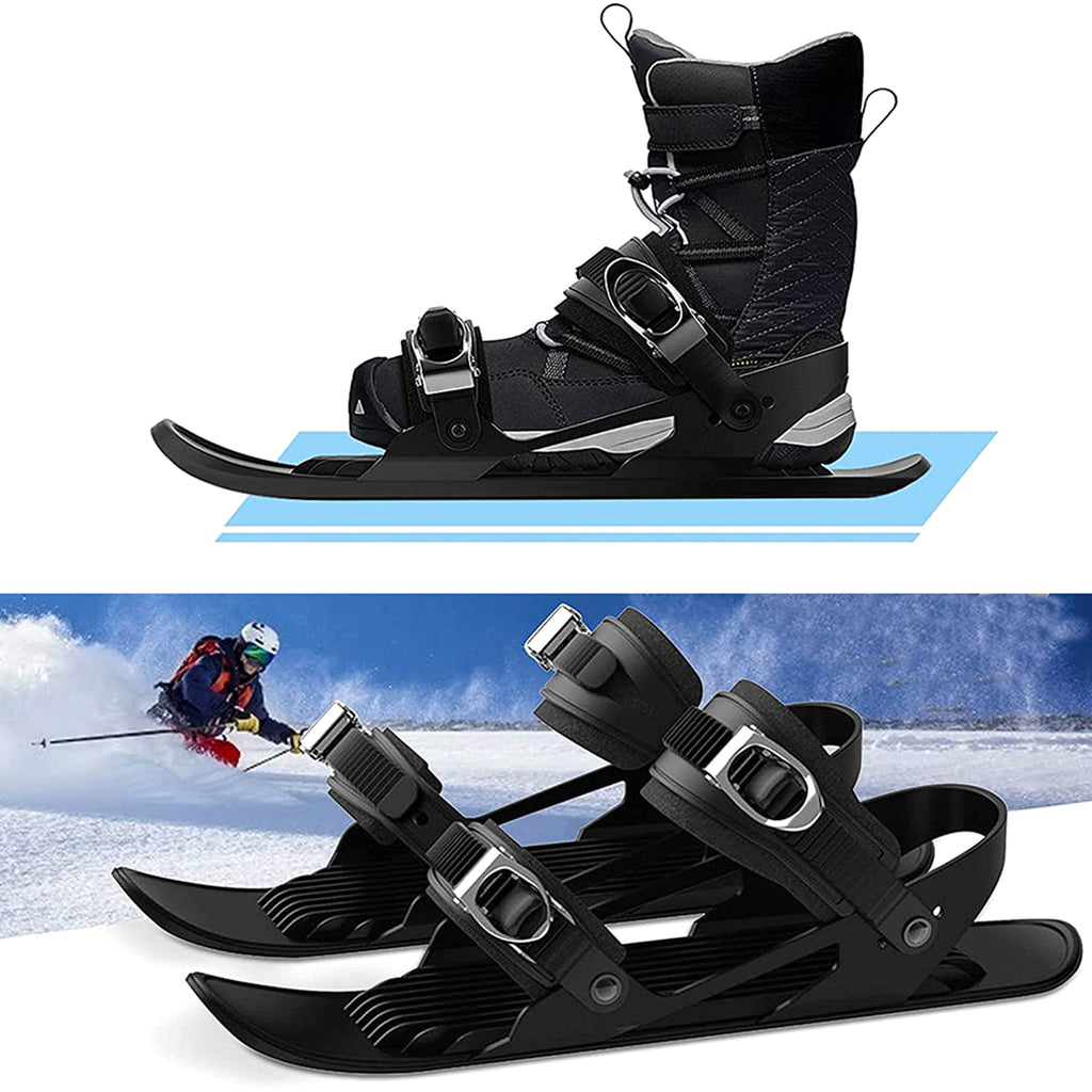 Mini Ski Skates Portable Short Skiboard Adjustable Skates For Snow - enhanced image 4