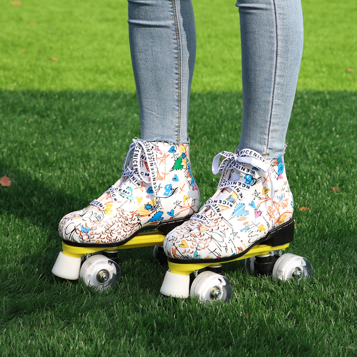 New Cool Roller Skates Double Row Skates - enhanced image 4