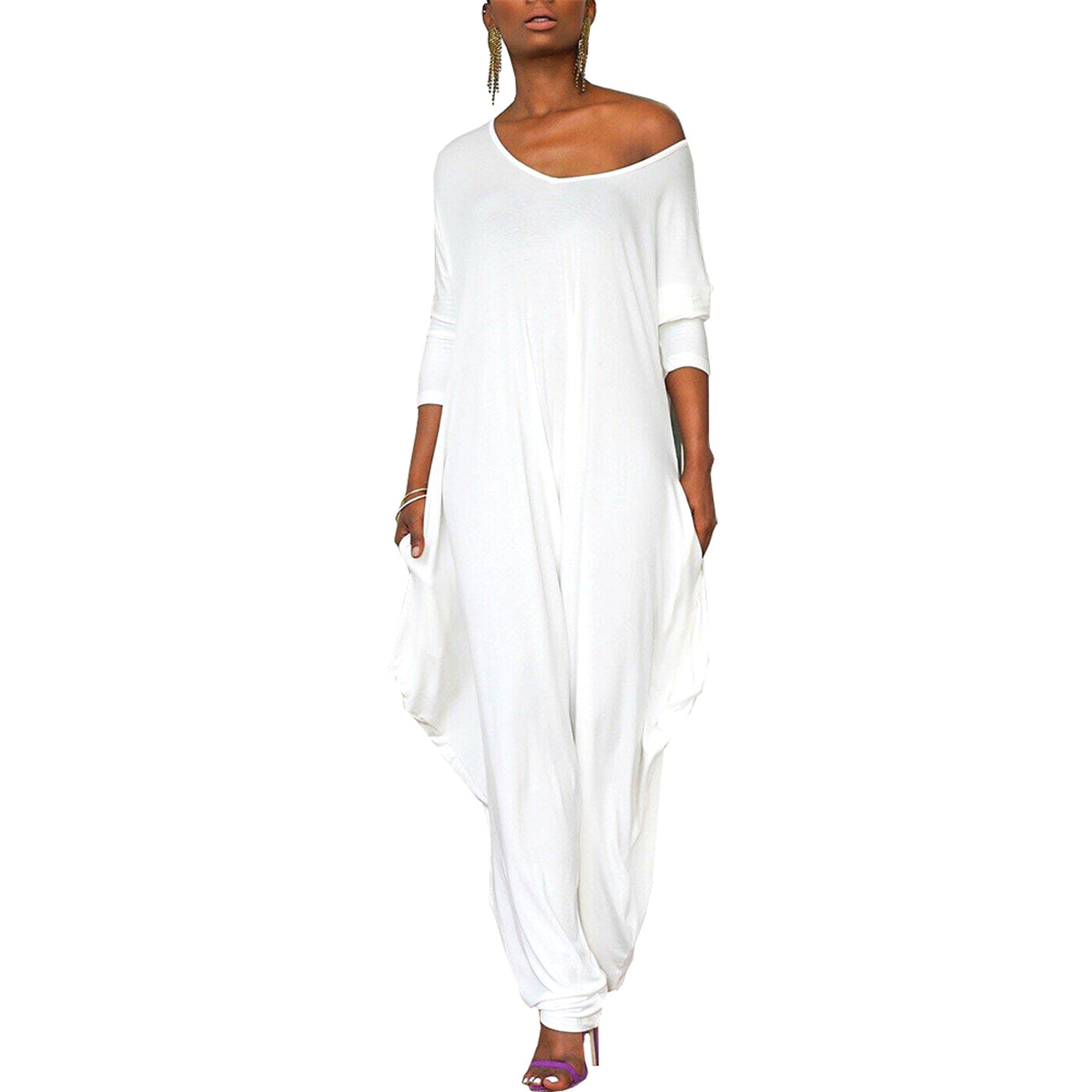 Oversized loose casual jumpsuit - enhanced image 4