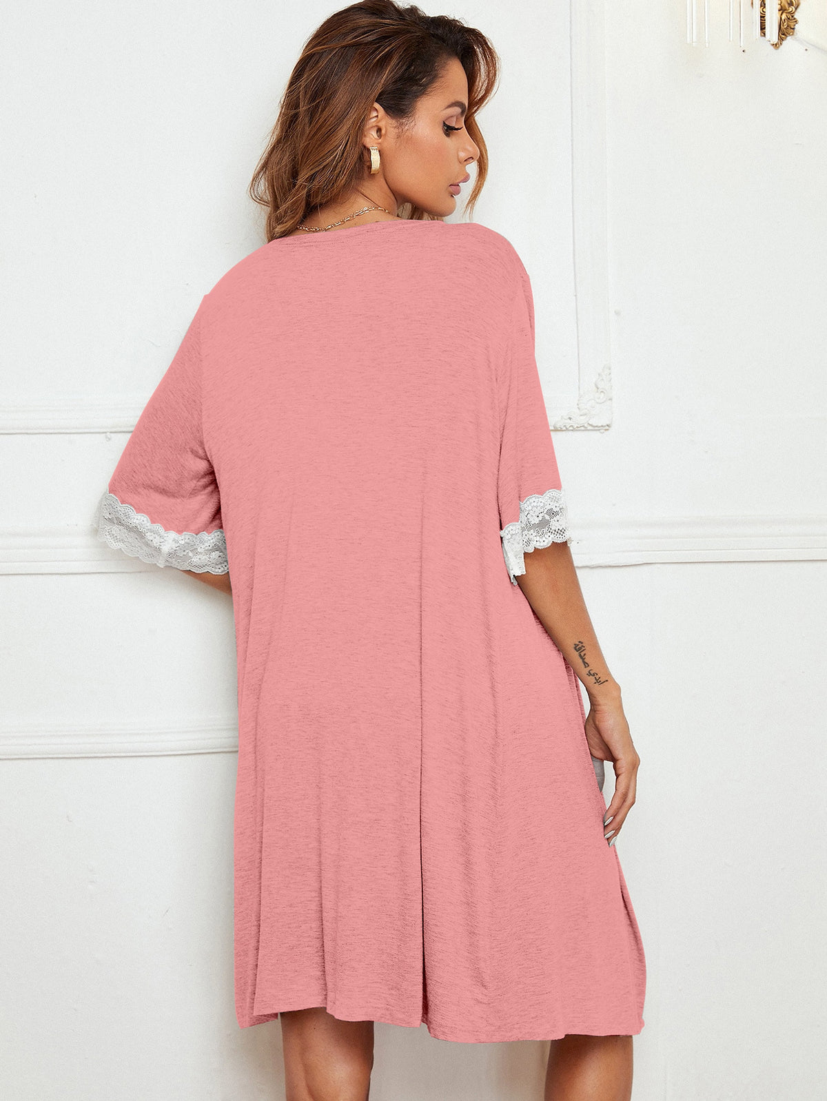Pajama Suit Lace Women - enhanced image 4