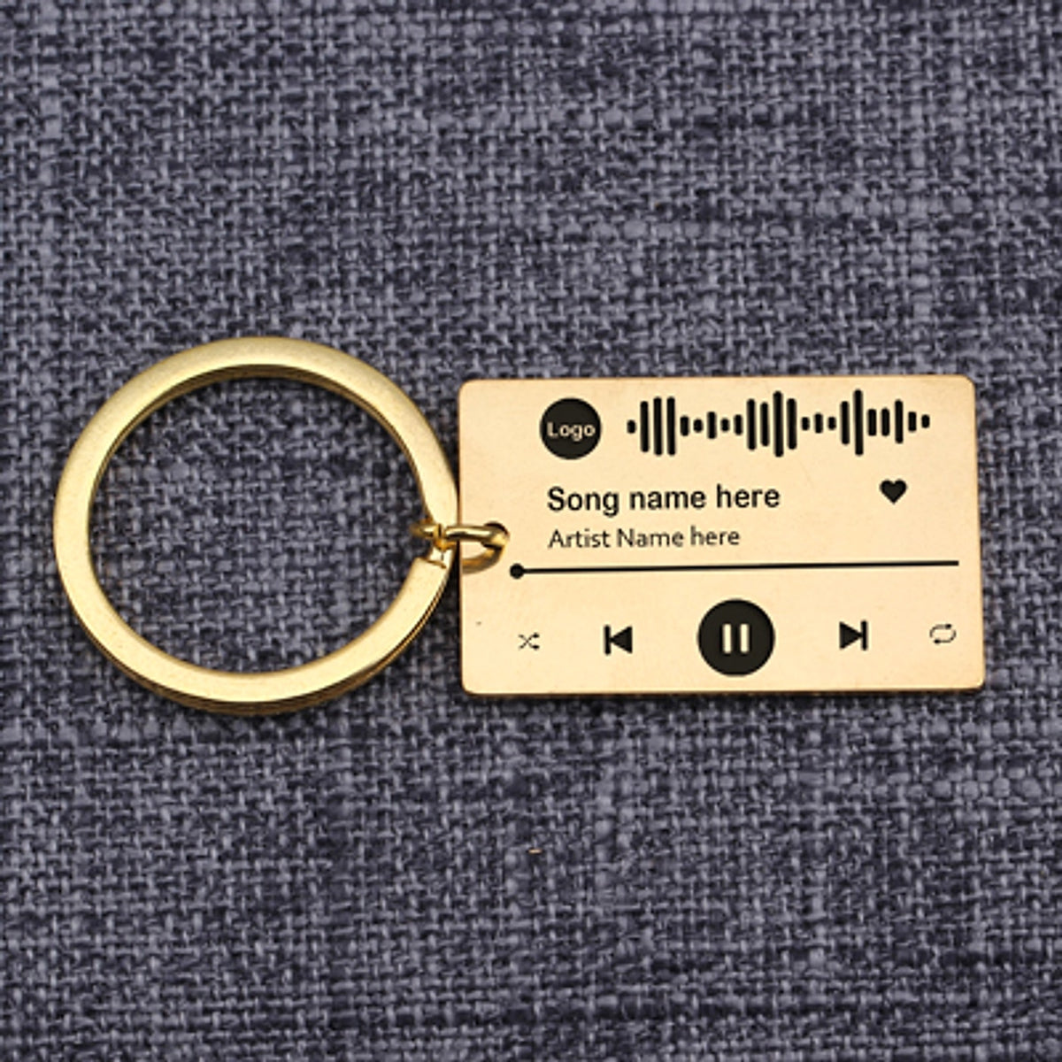 Personalized DIY Custom Music Scan Code Keychain Stainless Steel - enhanced image 4