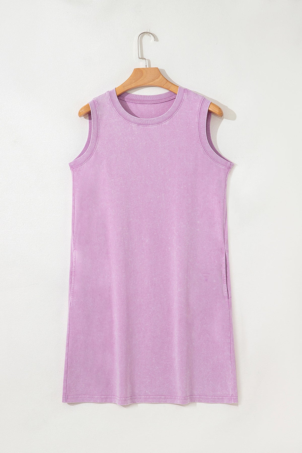 Phalaenopsis Mineral Wash Tank Mini Dress with Pockets - enhanced image 4